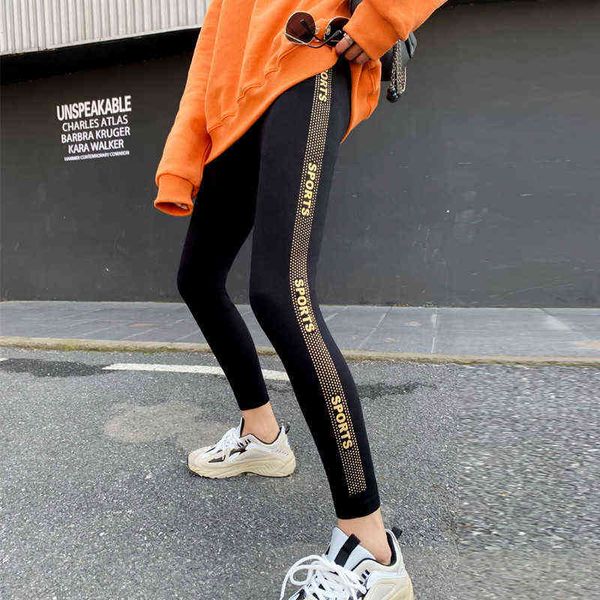 

women's leggings spring, summer and autumn black liquid pants legging wear thin high waist elastic nine point yoga pants magic