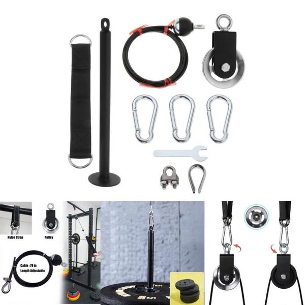 

pulley cable machine home gym lat system diy fittings biceps triceps trainer back shoulder muscle builder equipment gear accessories