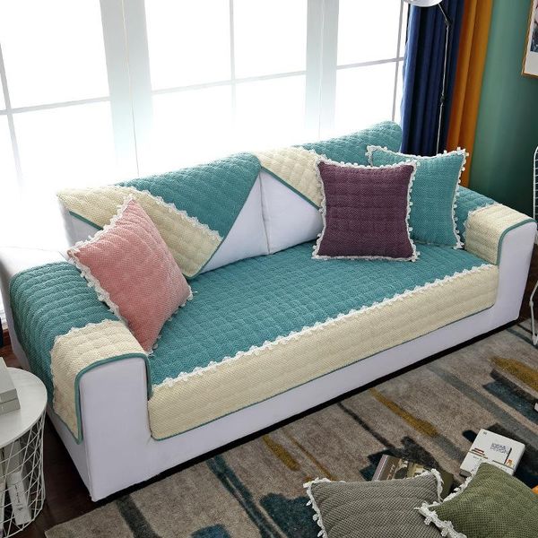 

chair covers sofa cushion fabric couch cover modern short plush for living room 1/2/3-seater sofas non-slip slipcover towel