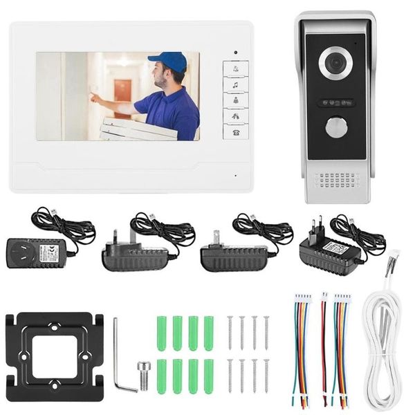 

doorbells mirilla digital waterproof 7inches tft/lcd hd wired video intercom doorbell infrared night vision doorphone ring