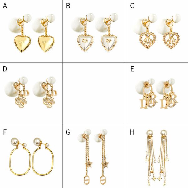 

[and knowledgeable] d classic pearl pendant earrings, love gold earrings and earrings, Golden;silver