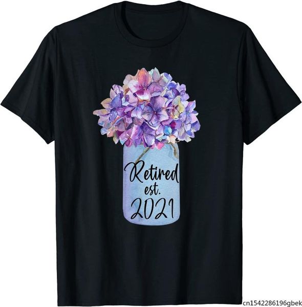 

men's t-shirts retired est. 2021 t-shirt, White;black