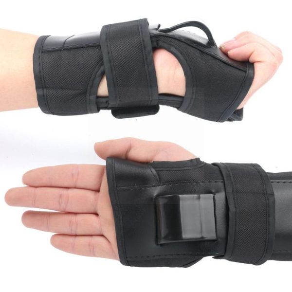 

wrist support 1 pair guards sport protective palms skating gear pads for roller skateboard longboard skiing c6n3, Black;red