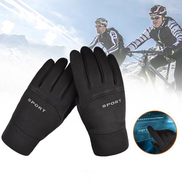 Sport Handschuhe Wasserdicht Winter Warm Winddicht Outdoor Verdicken Fäustlinge Touchscreen Unisex Männer Radfahren Handschuh1