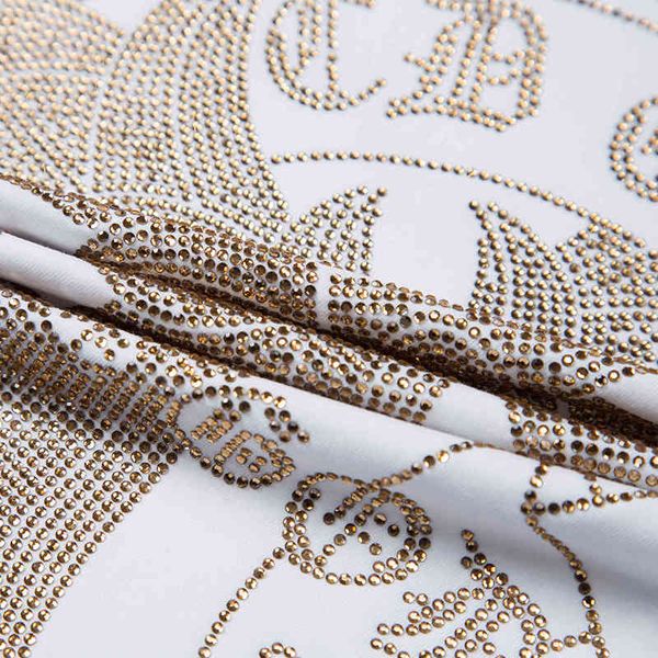 

brand chao brand heavy industry ironing drill short t-shirt men's and women's lovers large cross half sleeve t-shirt, White;black