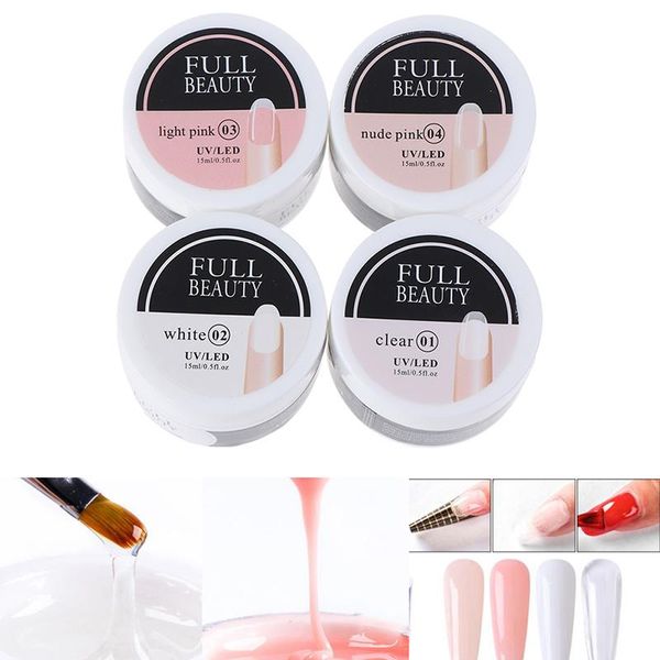 

nail gel 15ml extension builder for nails uv polish vanish manicure, Red;pink