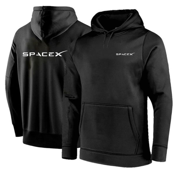 Moletons com capuz masculinos SpaceX Space X Logo 2021 Outono e primavera Impressão na moda de alta qualidade Hip Hop Pulôver Tops casuais