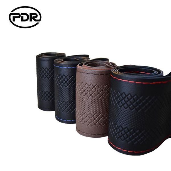 

steering wheel covers pdr leather cover microfiber perforated braid steering-wheel car accessories coche for 36cm 38cm 40cm diameter