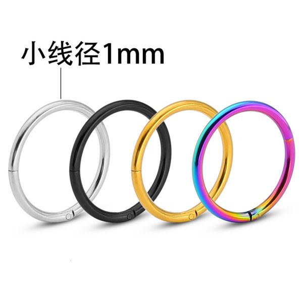 

titanium steel round earrings stainless steel interface earrings jewelry