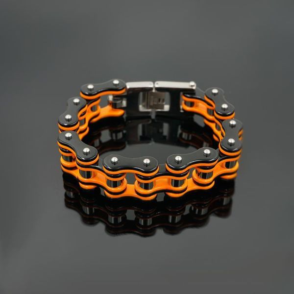 

bangles bracelets stainless steel bracelet bicycle chain hand ornament multicolor vacuum electroplating men's, Black