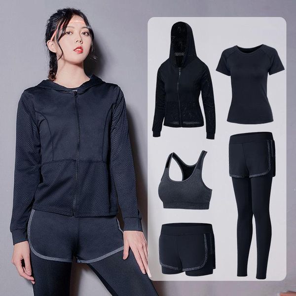 

yoga outfit two piece set women women's summer red sports pants short sleeve running conjuntos de mujer ensemble femme