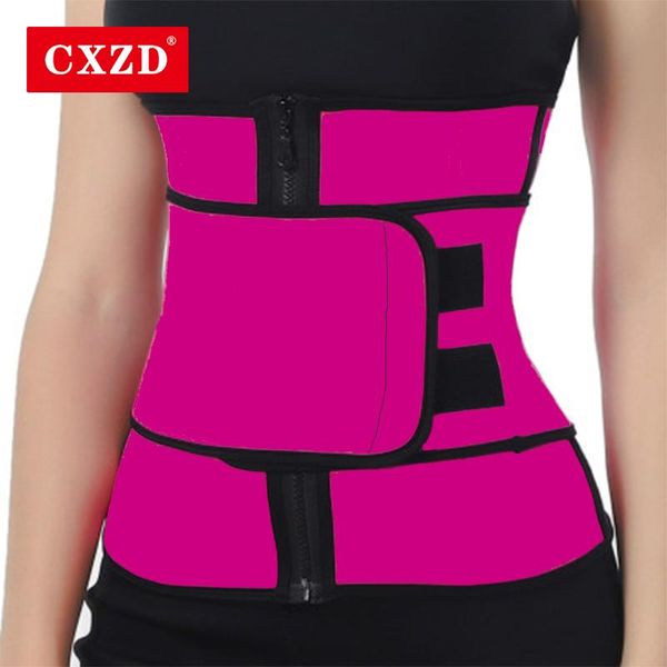 

women's shapers cxzd waist trainer thermo sweat belt girdle corset women tummy body shaper shapewear fat burning fitness modeling strap, Black;white