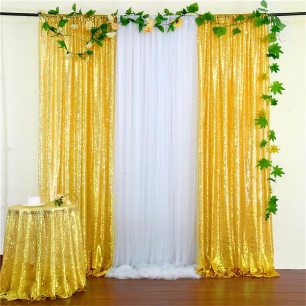 

party decoration 1pcs luxury rose gold dark sequin backdrop wedding po booth background decor curtains drape panels