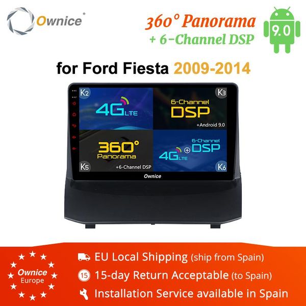 

player ownice k5 k6 android 9.0 car dvd stereo for fiesta 2009-2014 auto radio gps navigation audio video multimedia headunit