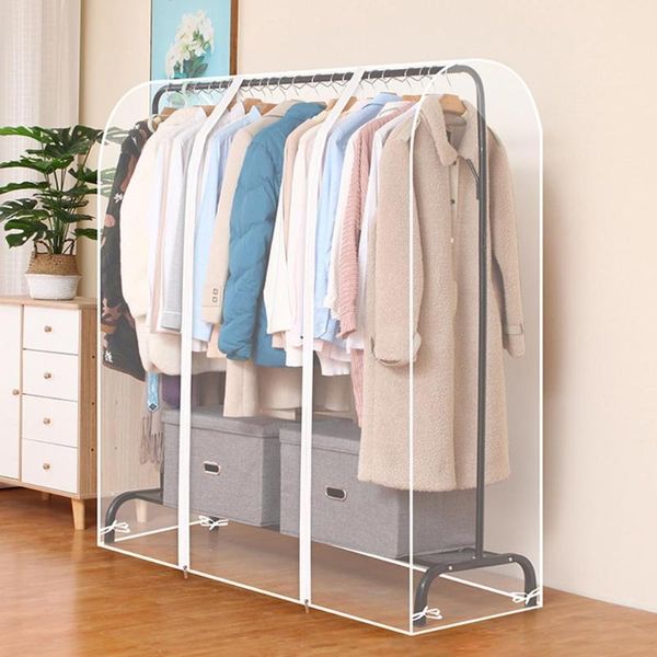 

clothing & wardrobe storage clear waterproof dustproof zip clothes rail cover rack protector bag hanging garment suit coat display