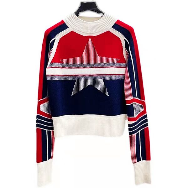 

women's sweater designer jacket luxury pullover 2021 classic women's fashion warm clothes new letter embroidery casual crew neck s, White;black