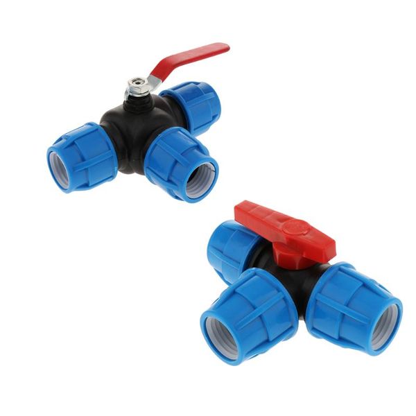 

watering equipments 3-way valve garden hose pe connector splitter, manifold, heavy duty water fittings