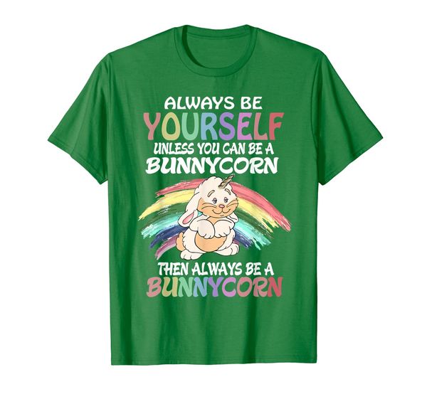 

always be yourself unless you can be a bunnycorn bunny t-shirt, White;black