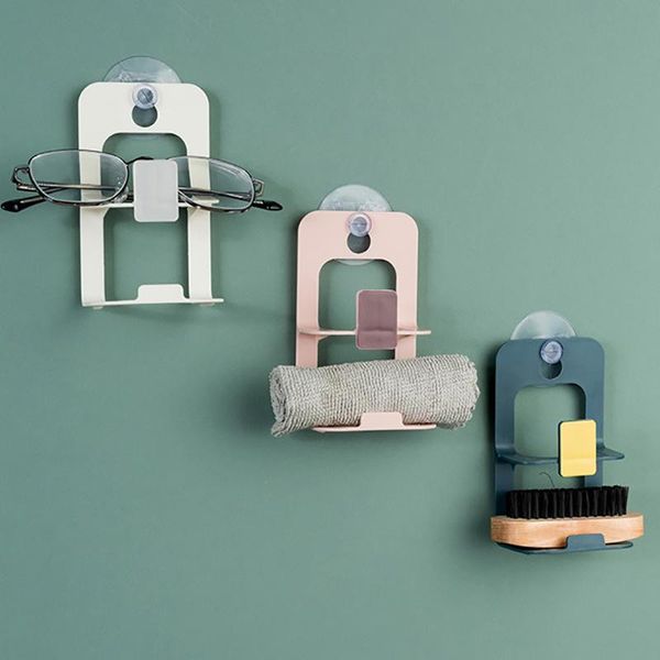 

kitchen storage & organization double layer suction cup sink drain rack wall sucker sponge drying holder soap stand dish cloth organizer