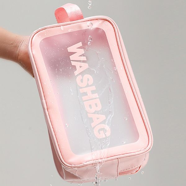

portable waterproof storage bag small pvc duffle transparent toiletry makeup cosmetic bag
