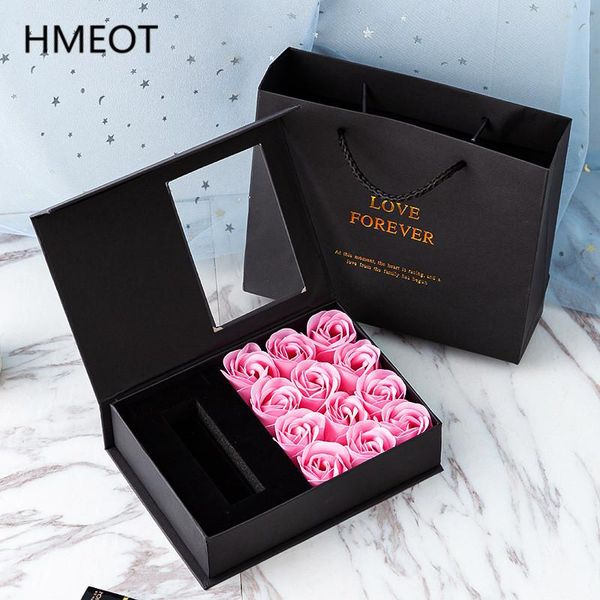 

decorative flowers & wreaths birthday valentine's day gift soap flower+box+gift bag jewelry lipstick storage box wedding party festival