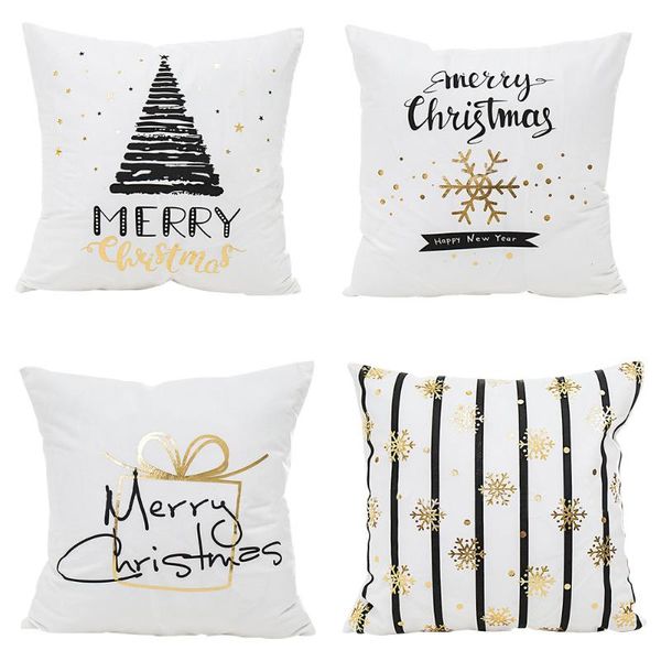 

pillow case 45x45cm cotton linen merry christmas cushion covers decorative cases cover home decor sofa pillowcase
