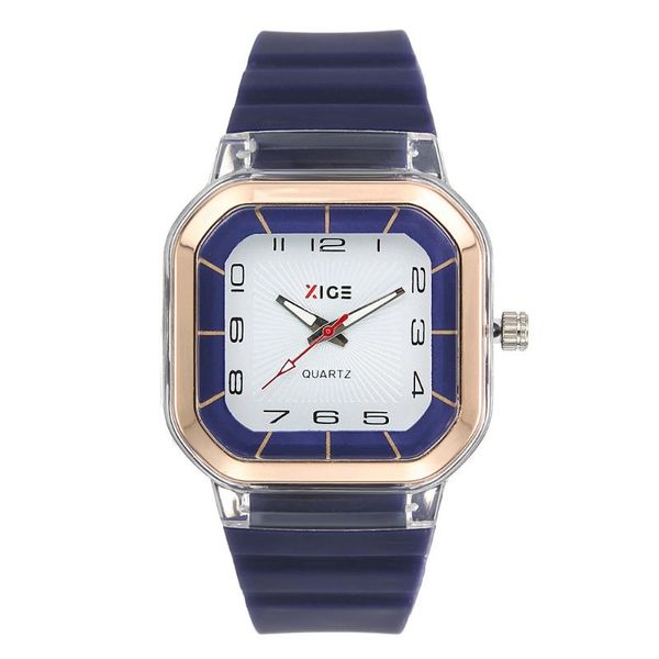 

wristwatches 2021 sports trend couple watches fashion square dial simple men women relogio masculino zegarek meski, Slivery;brown