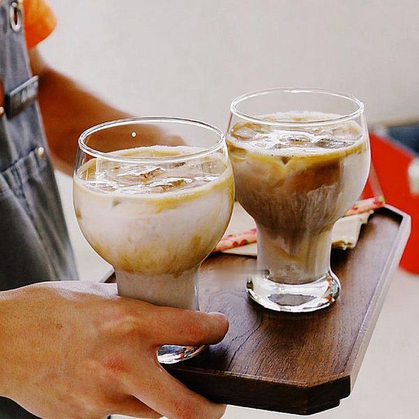 

mugs simple european style coffee glass milk cup ice cream soda