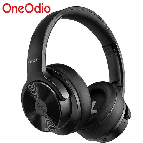 

cell phone earphones oneodio a30 wireless headset anc 5.0 headphones active noise cancelling stereo on ear earphone with mic for