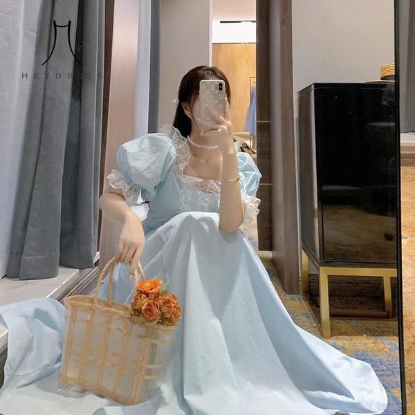 

casual dresses women elegant solid lace ruffles slim dress female romantic fairy party summer gentle sweet lolita style princess vestidos, Black;gray