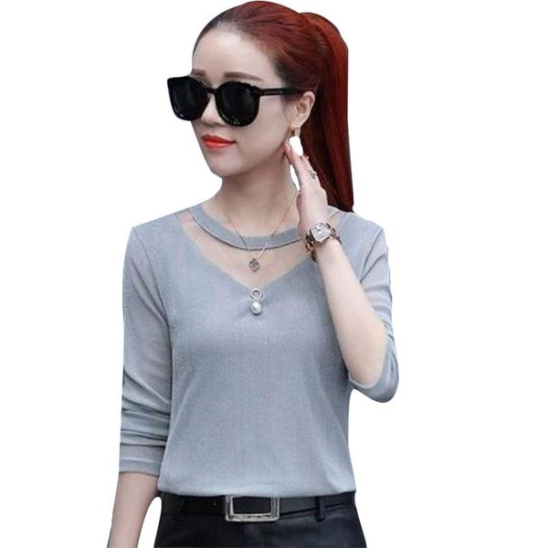 

women's spring autumn lace o-neck fashion casual blouses long sleeve women's comfortable fashion elegant dd8296, White