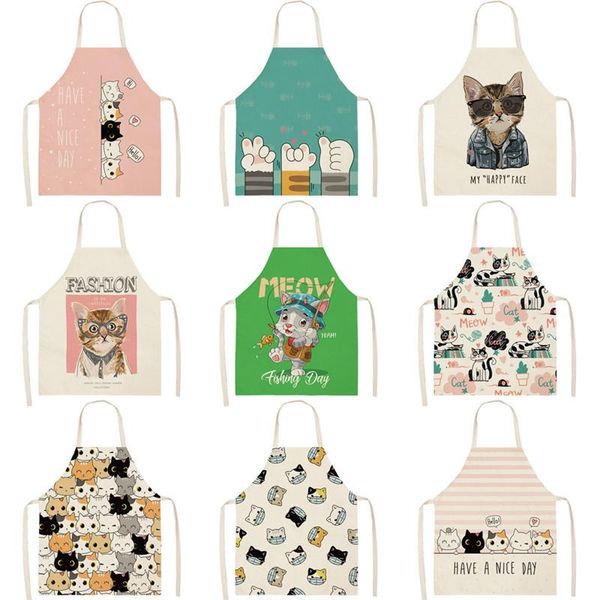 

aprons cute cartoon cat pattern apron baking accessories kitchen cooking for alpaca