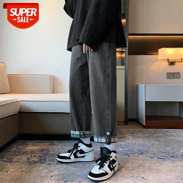 

yemi fashion | jeans loose straight and versatile men's casual trousers thin pants #x48s, Black