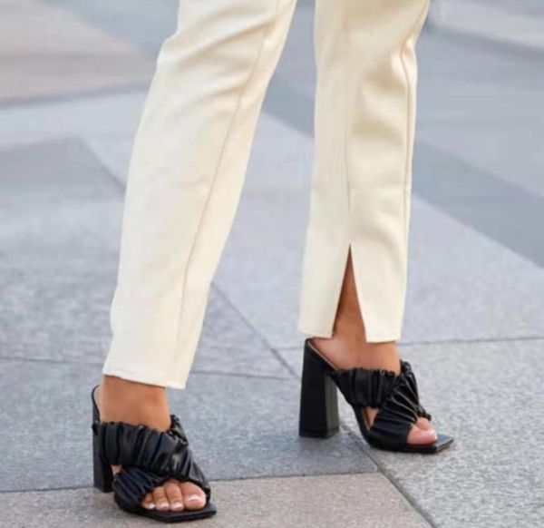 

pu leather women summer fashion sandals shoes woman slippers slides plus size sandalias mujer sapato feminino k0409, Black