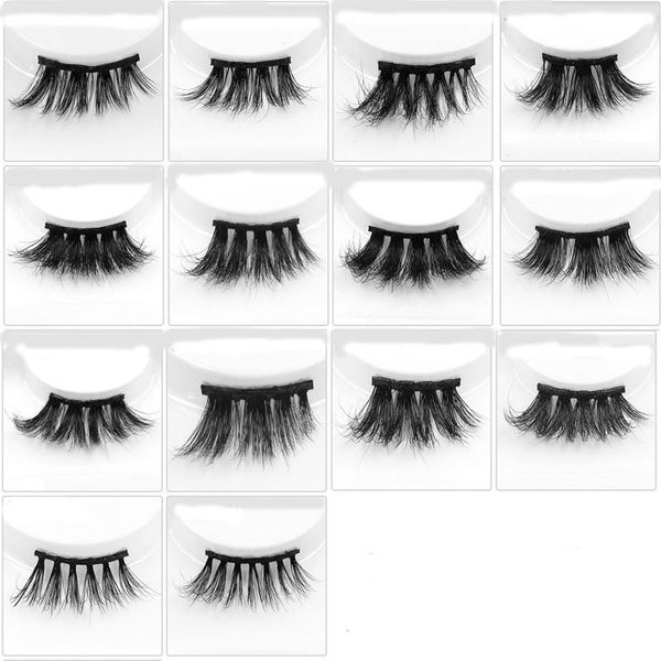 

false eyelashes fake lashes handmade wispy fluffy dramatic diy individual mini half corner 3d mink hair
