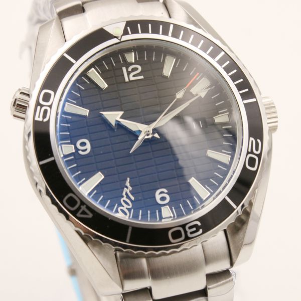 

james bond 007 sea mens watch limited mechanical automatic movement watches stainless steel flod clasp master mens wristwatches, Slivery;brown