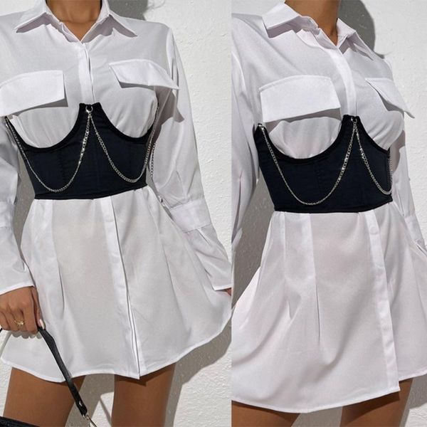 

belts push up bustier corset boned overbust waist cincher wide belt steampunk, Black;brown