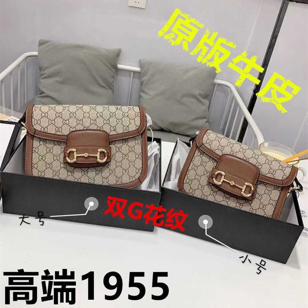 

handbag net star xiao zhan 1955 same saddle g calfskin single shoulder for men and women handbag zly