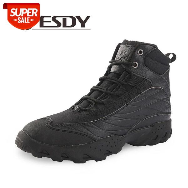 

tactical army boots for men winter leather waterproof rubber work shoes military combat ankle men's boots #172x
