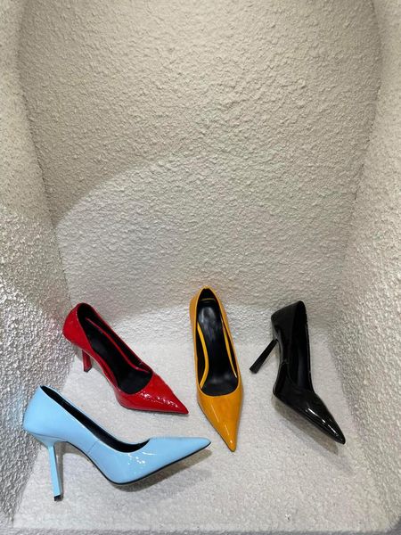 

dress shoes autumn 2021 real leather shoe heels fashion pointy women's single dinner party plus size 41 42, Black
