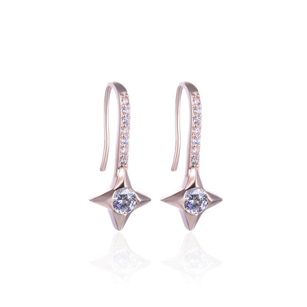 

other s925 sterling silver star shape earring female love promise birthday jewelry excellent ear lasting forever chdbr002416, Golden;silver
