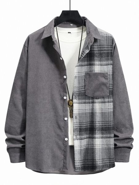 

men plaid print shirt without tee d1in#, White;black