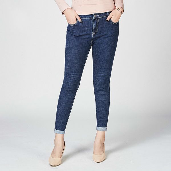 

size trousers torozelo-length women's pants jeans brim tc1705 whxt, Blue