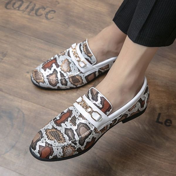 

dress shoes 2021 men's fashion casual pu comfortable chain decoration versatile classic personality xm368 qgt9, Black