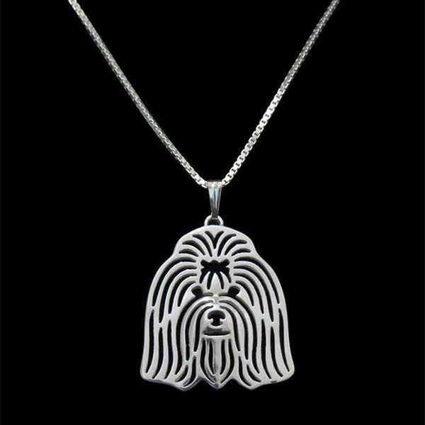 

pendant necklaces women's metal pet dog lovers coton de tulear drop, Silver