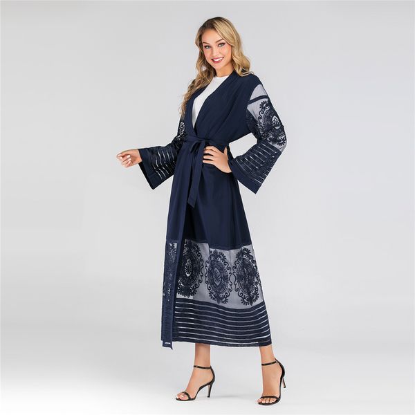 

muslim cardigan robe outerwear handle of gorgeous coat women sleeve a1546 yyxi, Tan;black