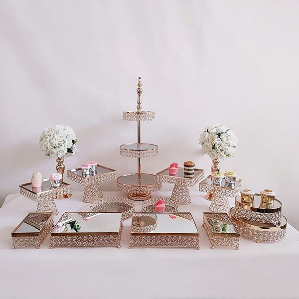 

other bakeware 3pcs-18pcs /lot style crystal base wedding cupcake stand rack holiday party display tray cake plate