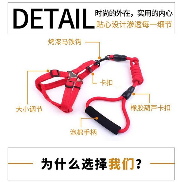 

new dog leash dog leash strap small and medium-sized collar pet supplies