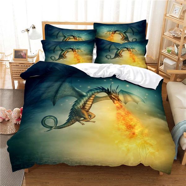 

bedding sets fire breathing dragon duvet cover set 3d digital printing bed linen fashion design comforter