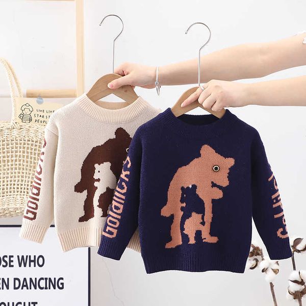 

boys sweater winter autumn children clothing baby boy knitwear pullover knitted sweater kids cartoon print warm sweaters ey08091 y1024, Blue
